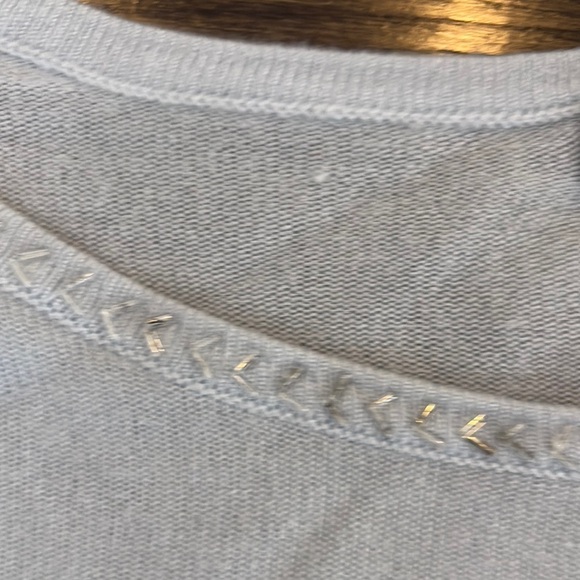 Classic Light Blue Boxy Long Sleeve Sweater by Liz Claiborne - Picture 6 of 7